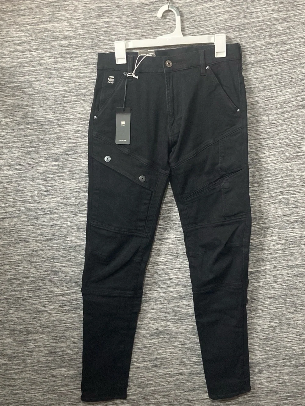G-Star Black Cargo Slim Tapered Pants AIRBLAZE 3D